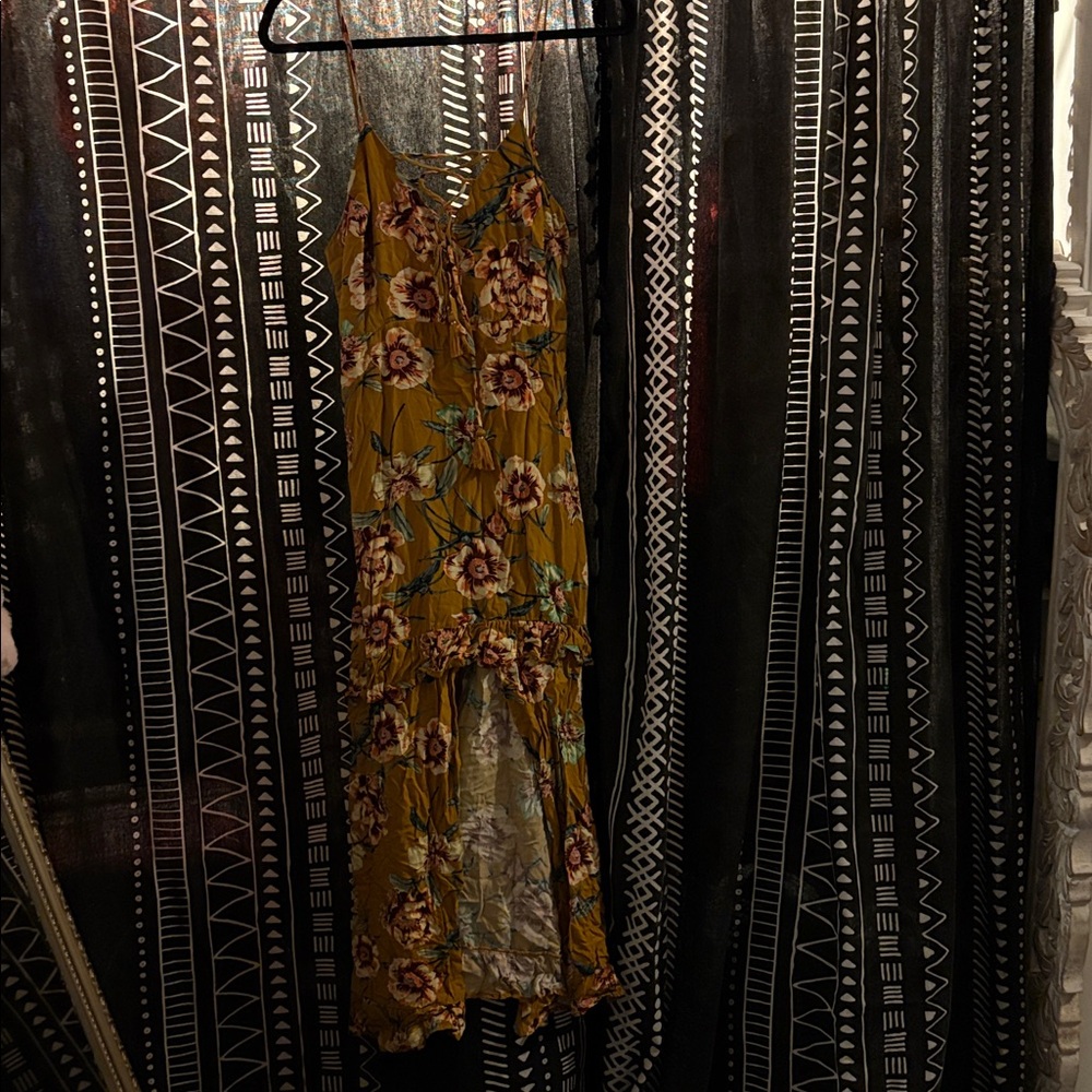 Xhilaration Mustard Floral Dress